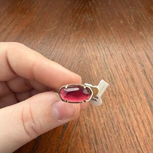 Kendra Scott Gold Ring with Deep Pink Stone